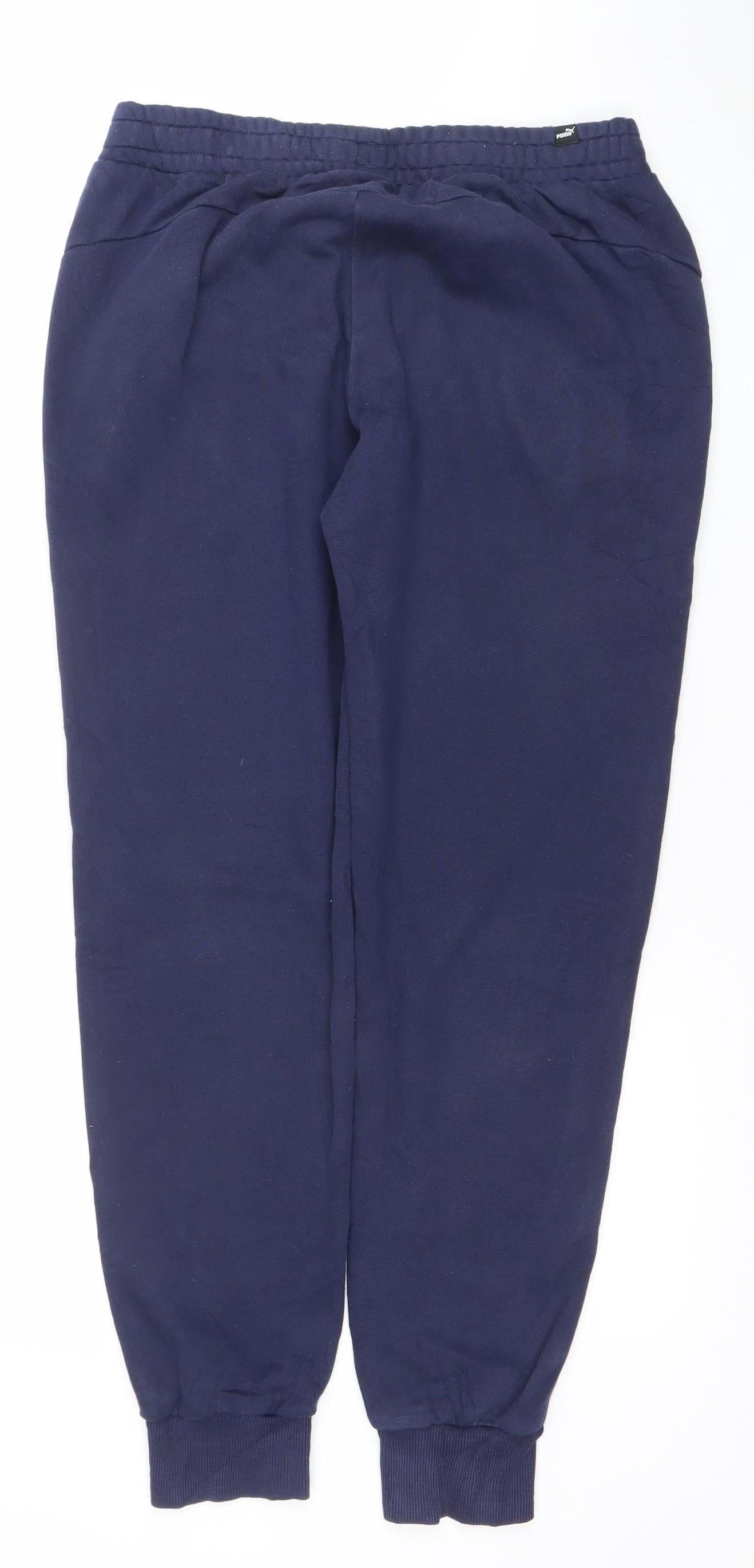 Puma Men's Blue Jogger Sweatpants Size M Regular Fit Activewear Trousers