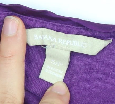 Banana Republic Women's Purple V-Neck Sleeveless Tank Top Size S