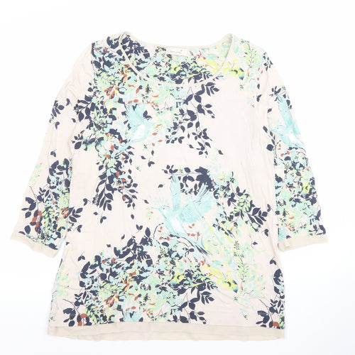 Marks and Spencer Per Una Women's Beige Floral Tunic Top Size 14