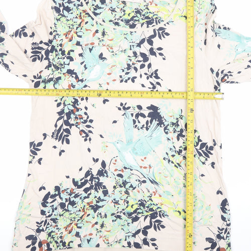 Marks and Spencer Per Una Women's Beige Floral Tunic Top Size 14