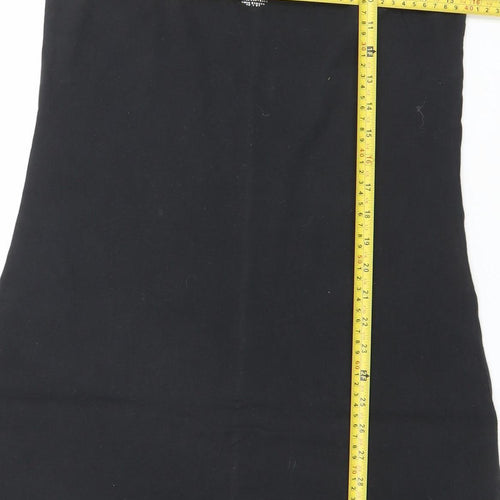 adidas Women Black Slip Jersey Mini Dress Size 8