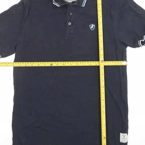 Croxley Men's Black Cotton Polo Shirt Size S Classic Fit