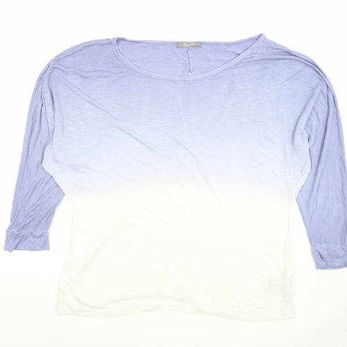 South Women’s Blue Ombre Long Sleeve Viscose T-Shirt Size 10