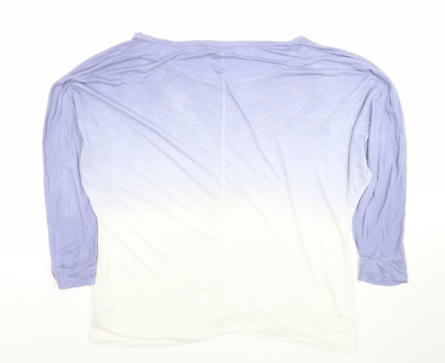 South Women’s Blue Ombre Long Sleeve Viscose T-Shirt Size 10