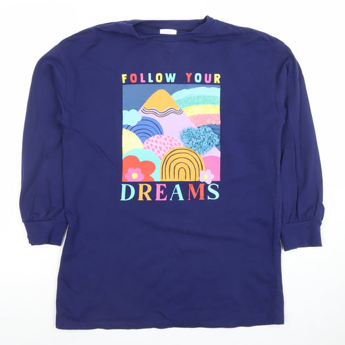 Next Girls Blue Follow Your Dreams Long Sleeve Sweatshirt 9 Years
