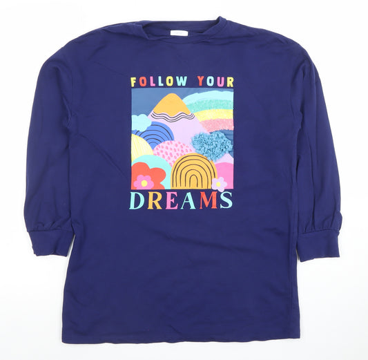 Next Girls Blue Follow Your Dreams Long Sleeve Sweatshirt 9 Years