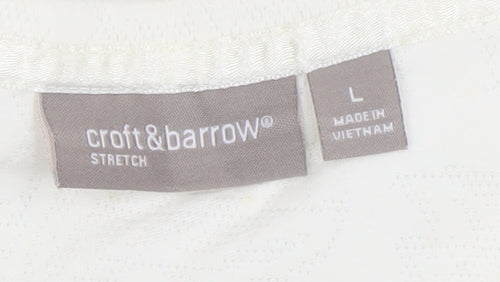 Croft & Barrow Women’s Ivory Stretch Crew Neck T-Shirt Size L