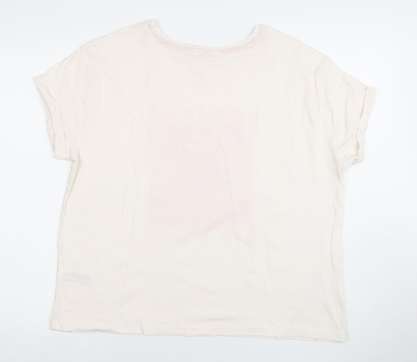 Marks and Spencer Womens Ivory Bonjour Soleil T-Shirt Size L