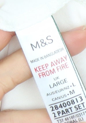 Marks and Spencer Womens Ivory Bonjour Soleil T-Shirt Size L