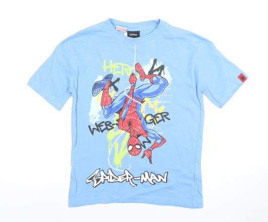 Marvel Lefties Boys Blue Spider-Man Graphic Short Sleeve T-Shirt 9-10 Years