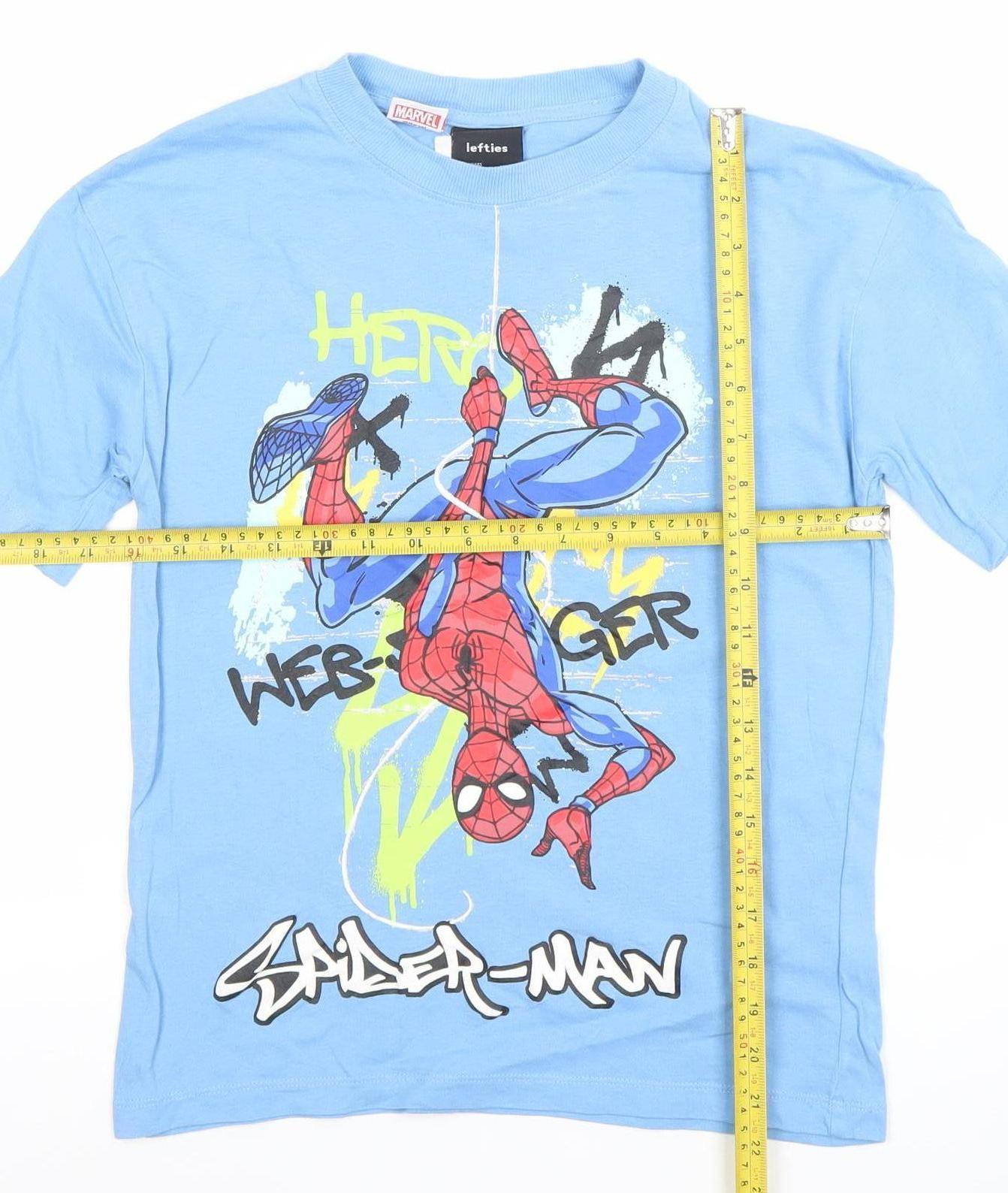 Marvel Lefties Boys Blue Spider-Man Graphic Short Sleeve T-Shirt 9-10 Years