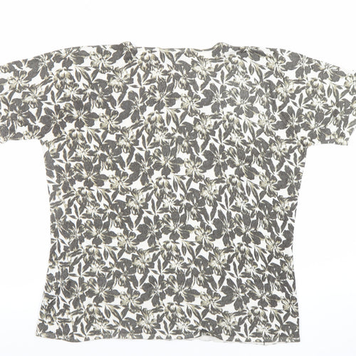Alex & Co. Women’s Grey Floral Knit Short Sleeve T-Shirt UK 12/14
