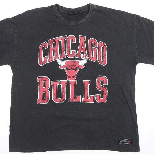 NBA Chicago Bulls Black Cotton Men's L Graphic T-Shirt