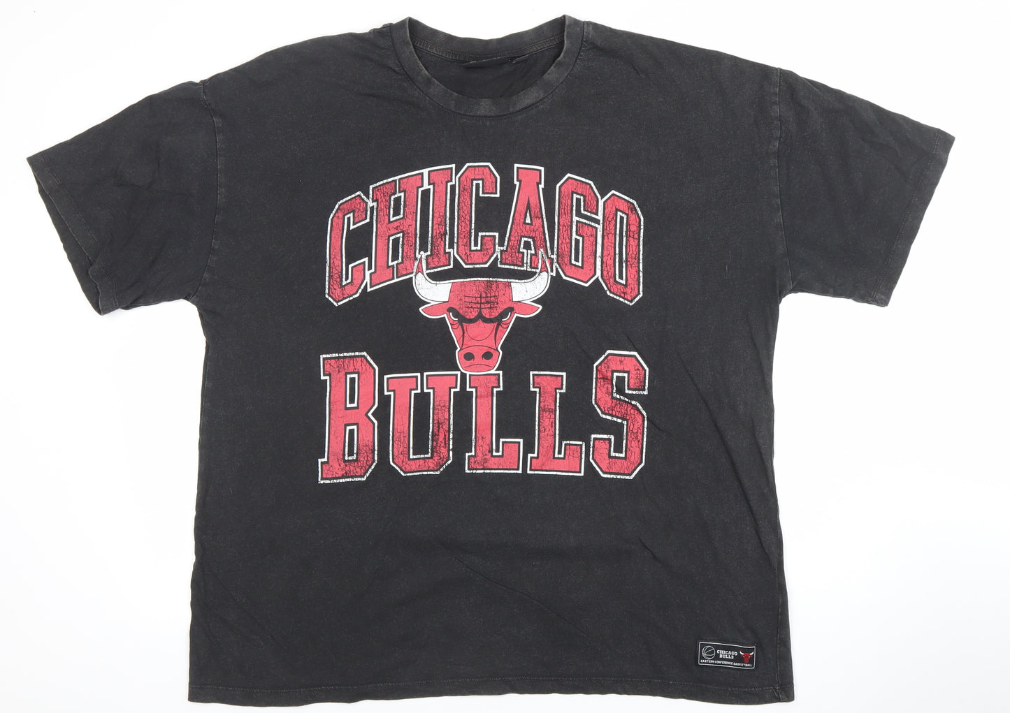 NBA Chicago Bulls Black Cotton Men's L Graphic T-Shirt