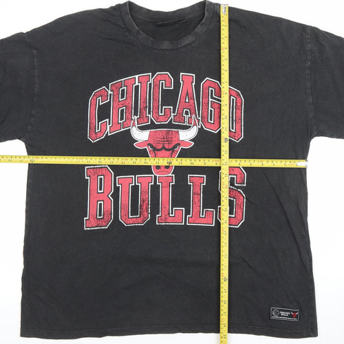 NBA Chicago Bulls Black Cotton Men's L Graphic T-Shirt