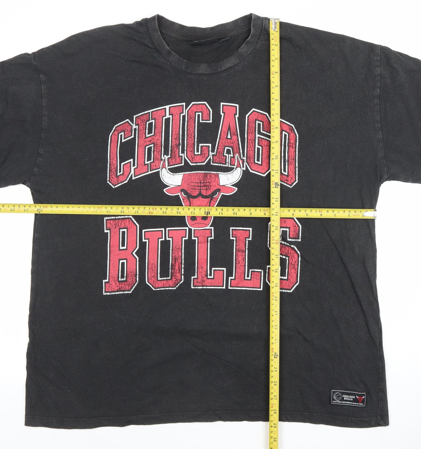 NBA Chicago Bulls Black Cotton Men's L Graphic T-Shirt