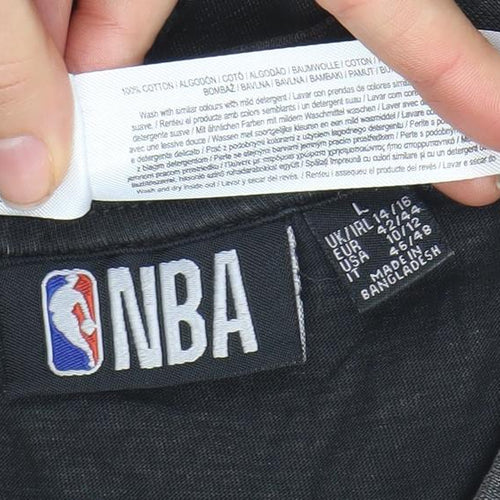 NBA Chicago Bulls Black Cotton Men's L Graphic T-Shirt