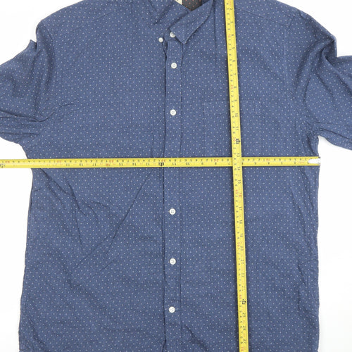 Barkers Mens Blue XL Tailored Fit 100% Cotton Dress Shirt