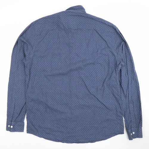 Barkers Mens Blue XL Tailored Fit 100% Cotton Dress Shirt