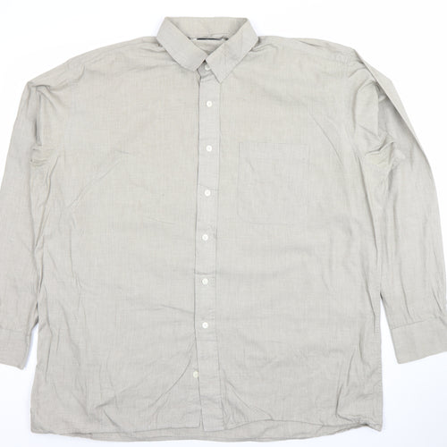Pierre Cardin Men's Beige Long Sleeve Classic Fit Cotton Shirt 17in