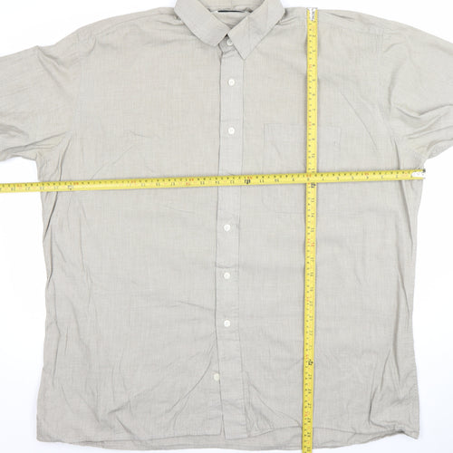 Pierre Cardin Men's Beige Long Sleeve Classic Fit Cotton Shirt 17in