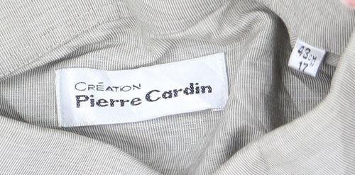 Pierre Cardin Men's Beige Long Sleeve Classic Fit Cotton Shirt 17in