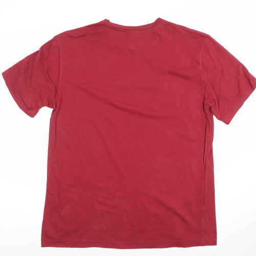 Champion Men's Red Crew Neck Short Sleeve T-Shirt Size L