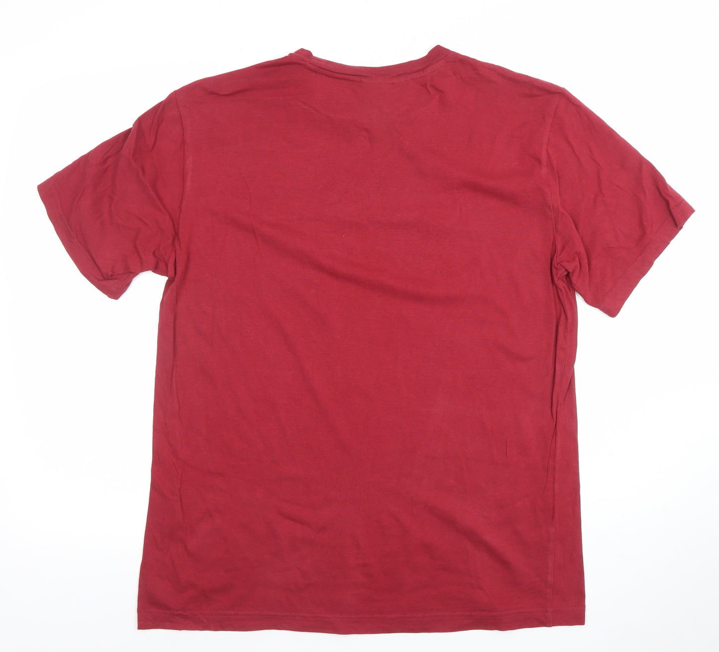Champion Men's Red Crew Neck Short Sleeve T-Shirt Size L