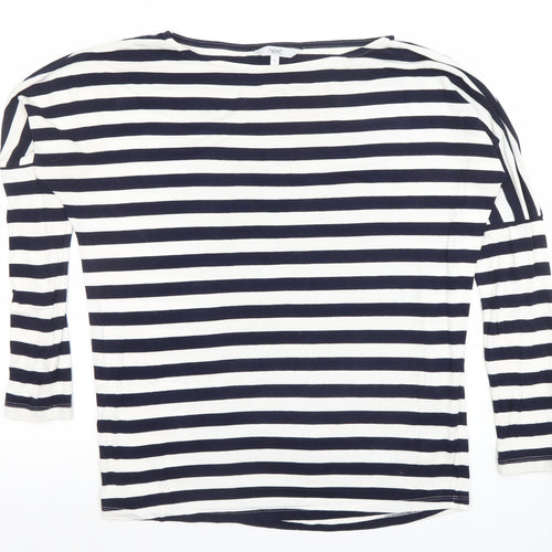Next Women’s Blue Striped Long Sleeve Boat Neck T-Shirt Size 6