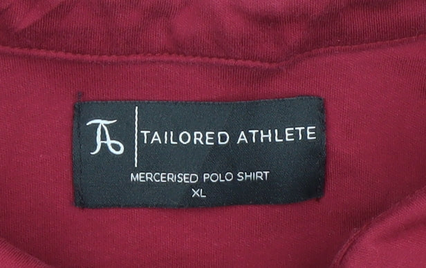 Tailored Athlete Men's Red XL Cotton Mercersied Polo Shirt
