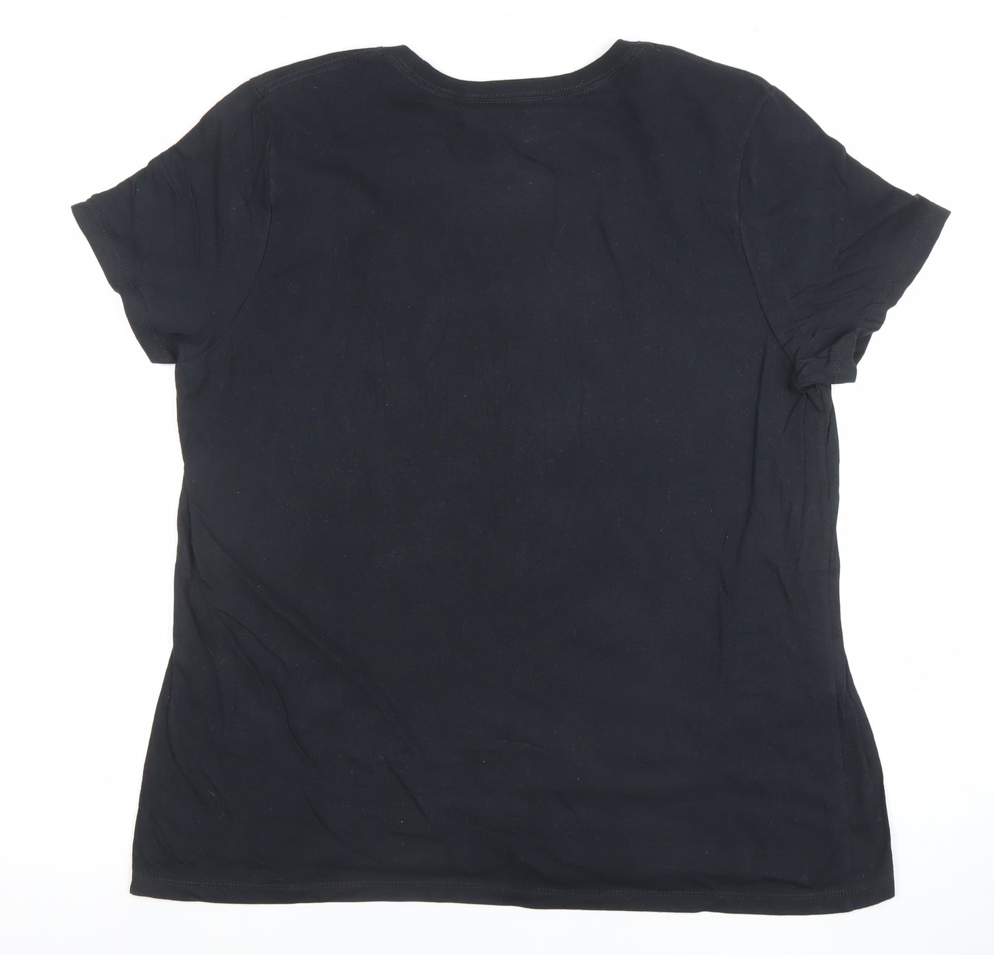 Gildan Women's Black Vintage 2005 Music Graphic Cotton T-Shirt XL