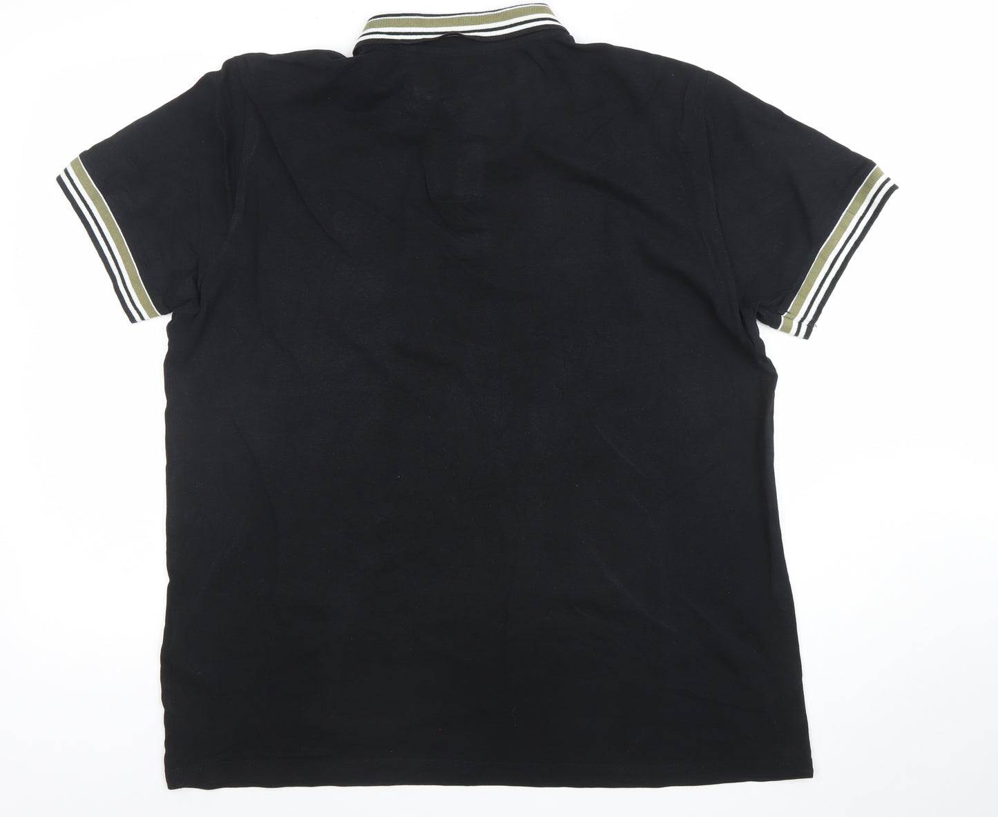 Easy Men’s Black Regular Fit Polo Shirt XL Cotton Short Sleeve