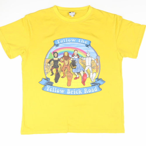 Academy Museum Men's Yellow Wizard of Oz Graphic Cotton T-Shirt M