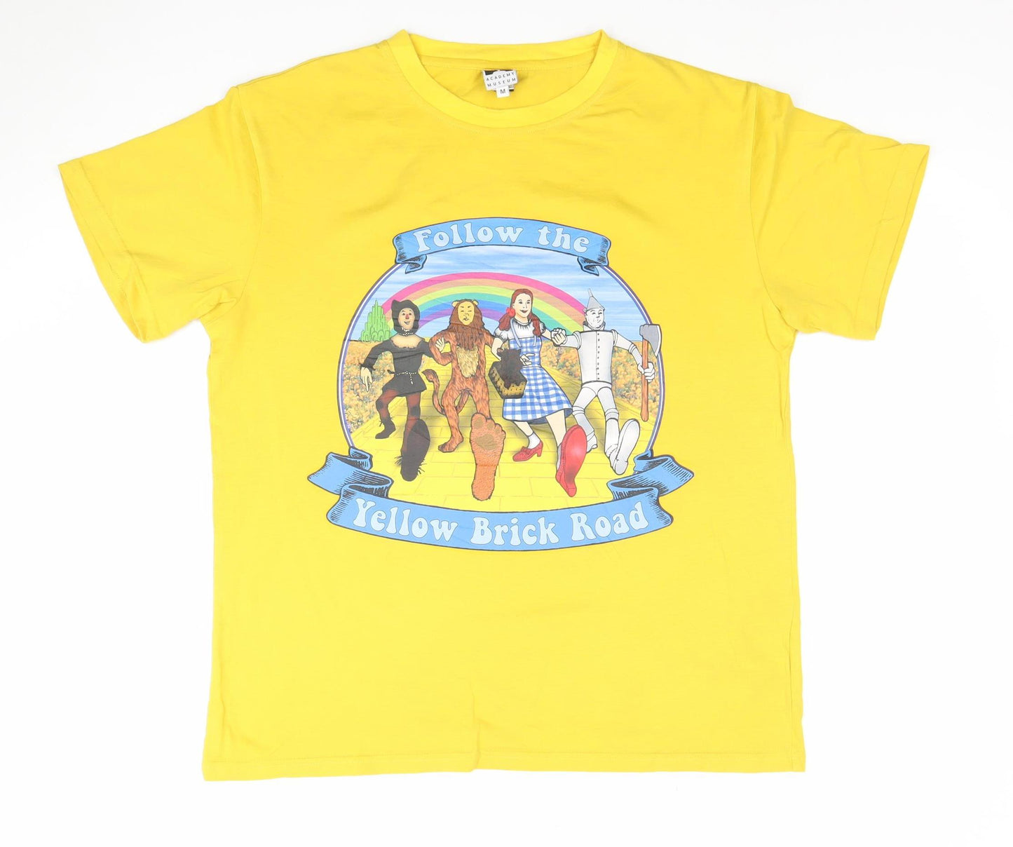 Academy Museum Men's Yellow Wizard of Oz Graphic Cotton T-Shirt M