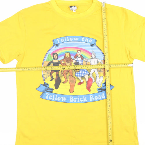 Academy Museum Men's Yellow Wizard of Oz Graphic Cotton T-Shirt M
