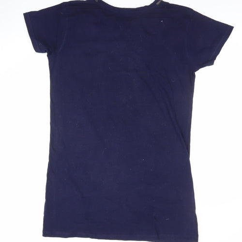 Harry Potter Womens Blue Glitter Hogwarts Nightshirt Size 10-12