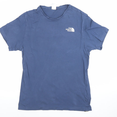 The North Face Men's Blue Cotton Short Sleeve Graphic T-Shirt Size S