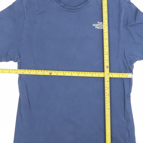 The North Face Men's Blue Cotton Short Sleeve Graphic T-Shirt Size S