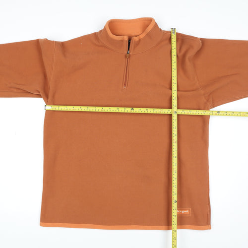 Life is good Men's Brown XL 1/4 Zip Fleece Sweatshirt