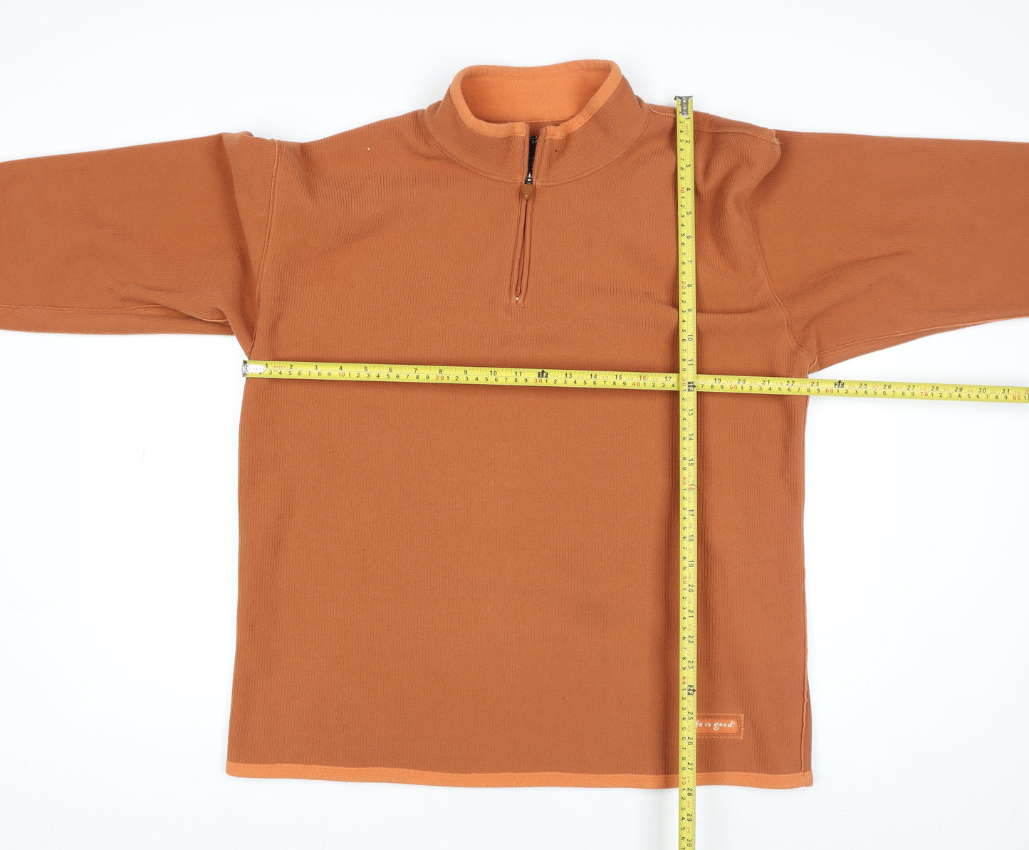 Life is good Men's Brown XL 1/4 Zip Fleece Sweatshirt