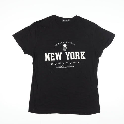 PrettyLittleThing Womens Black New York Graphic T-Shirt M