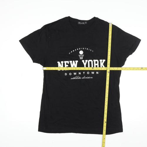 PrettyLittleThing Womens Black New York Graphic T-Shirt M