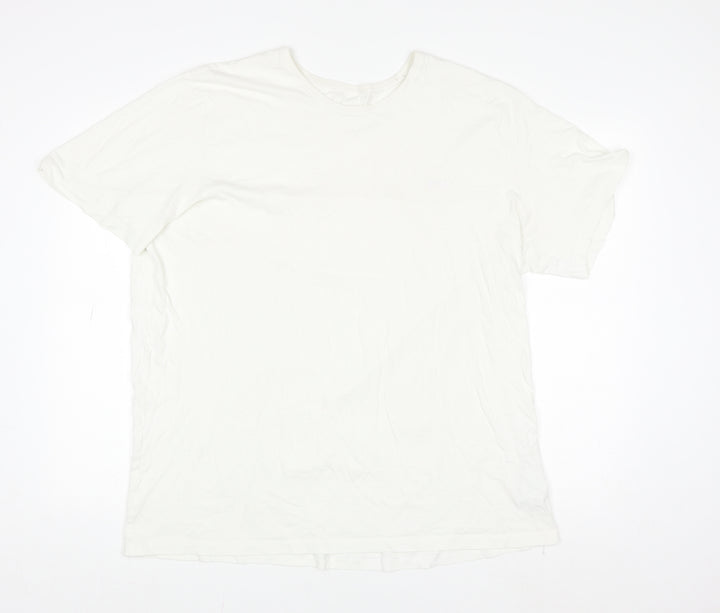 Hugo Boss Men's White 2XL Regular Fit Cotton Crew Neck T-Shirt