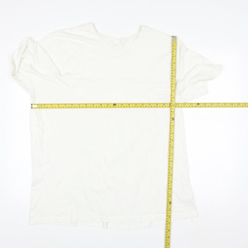 Hugo Boss Men's White 2XL Regular Fit Cotton Crew Neck T-Shirt