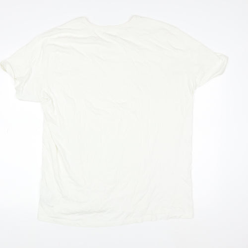 Hugo Boss Men's White 2XL Regular Fit Cotton Crew Neck T-Shirt