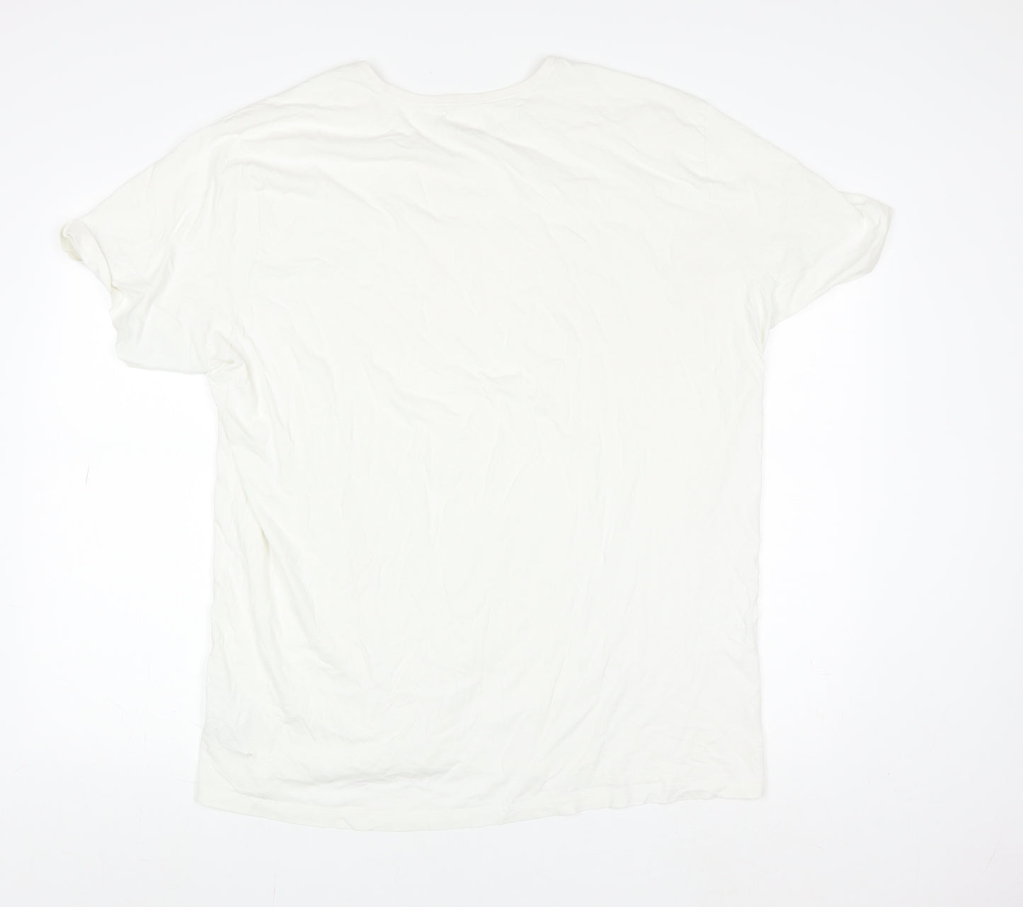 Hugo Boss Men's White 2XL Regular Fit Cotton Crew Neck T-Shirt
