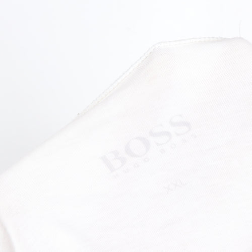 Hugo Boss Men's White 2XL Regular Fit Cotton Crew Neck T-Shirt