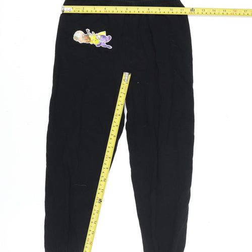 Character.com Boys Black Looney Tunes Jogger Trousers 7-8 Years 100% Cotton