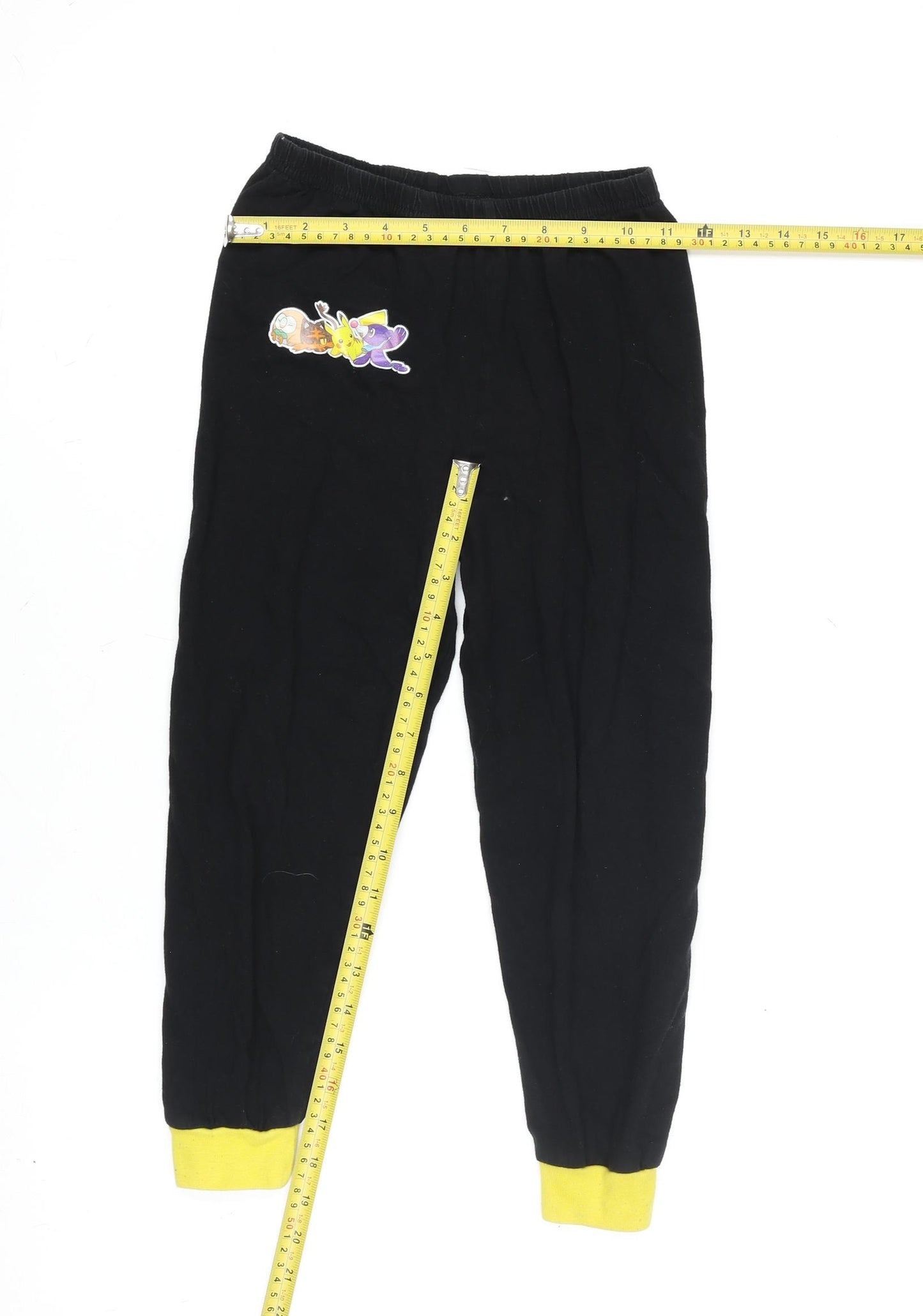 Character.com Boys Black Looney Tunes Jogger Trousers 7-8 Years 100% Cotton