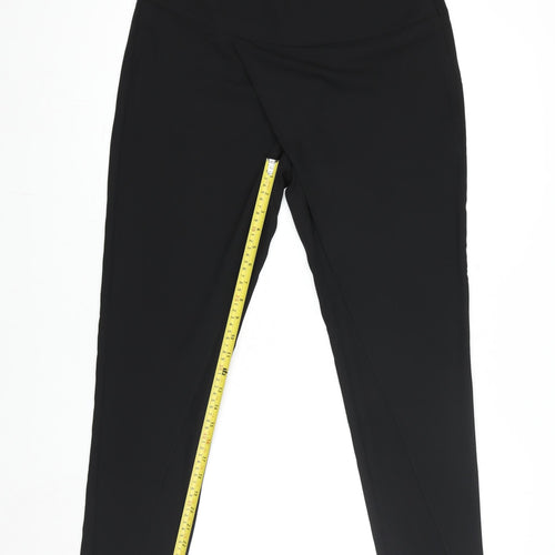 ÂME Womens Black Slim Fit Stretch Polyester Leggings M